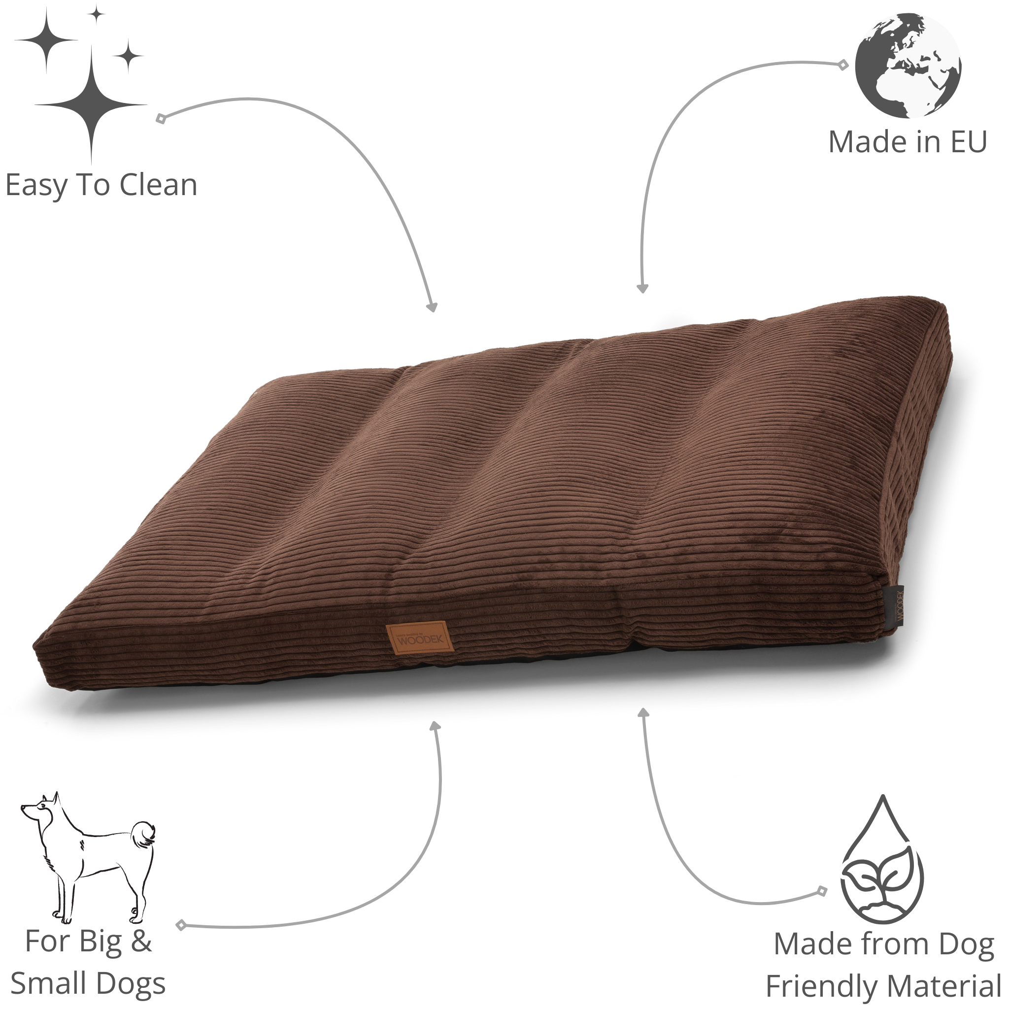 orthopedic dog bed teddy and its features highlighted