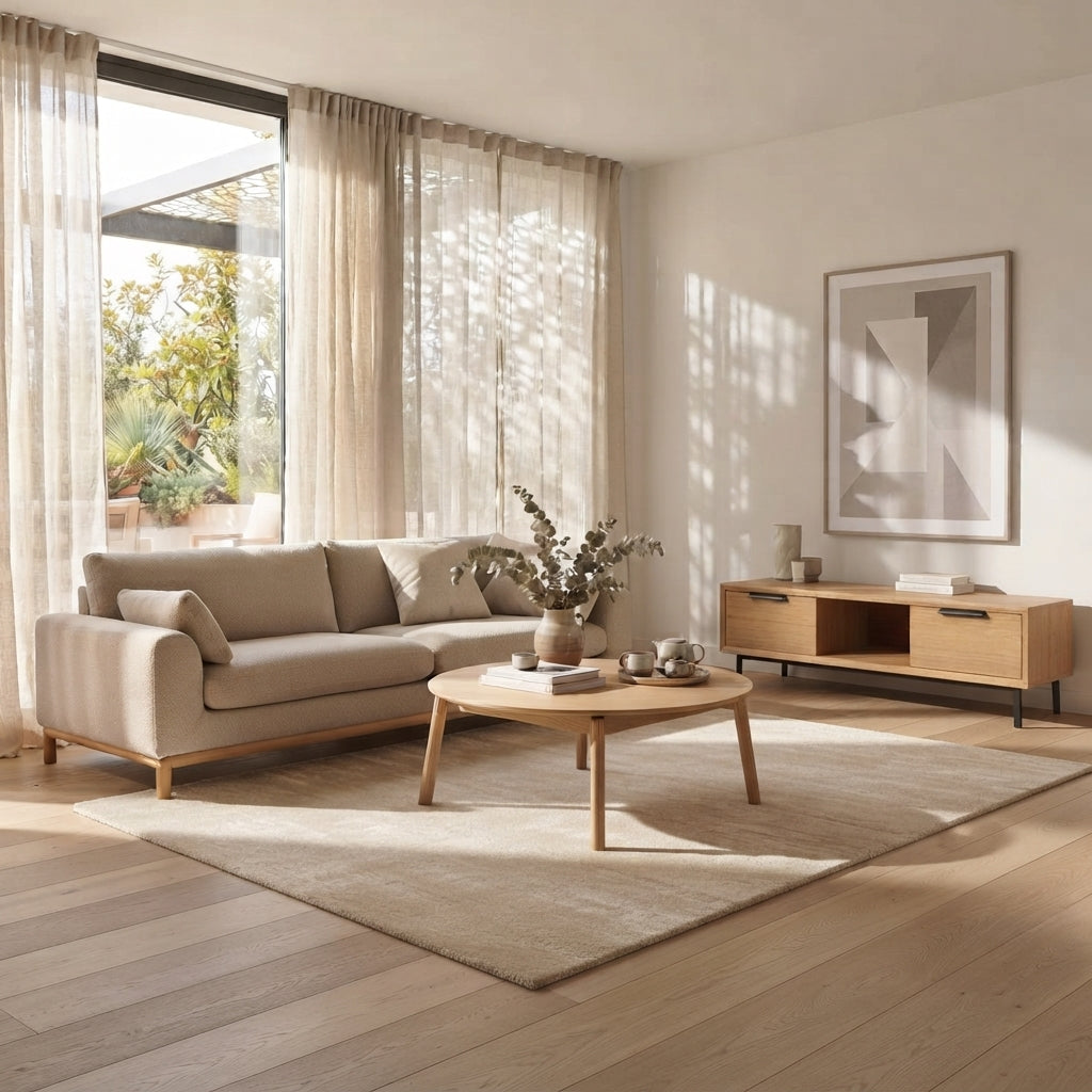 Celeste Natural American White Oak Wood Coffee Table