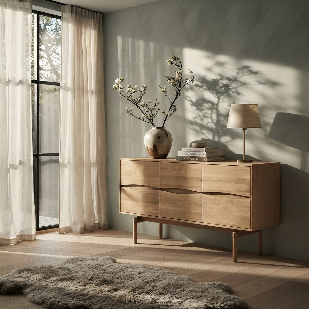 Celeste American White Oak Sideboard in Natural Matte Lacquer