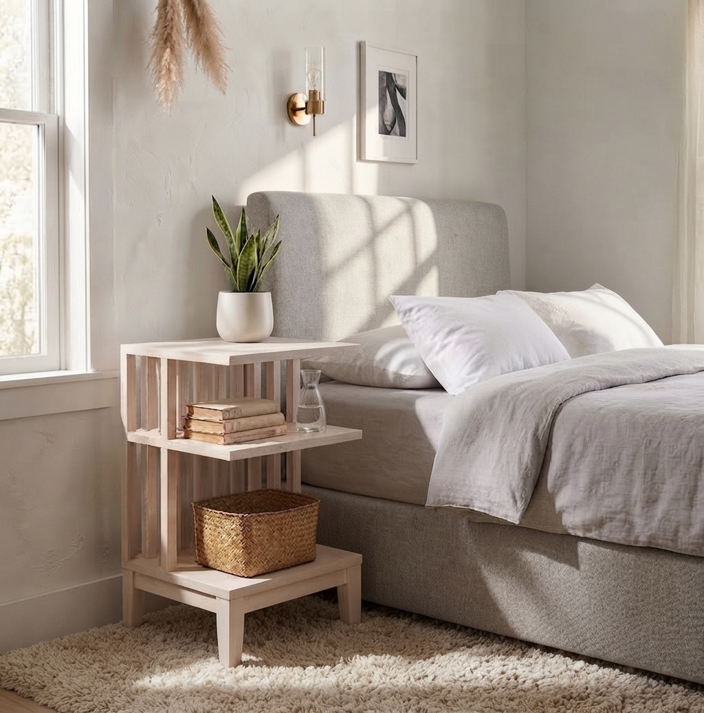Nightstand Celine in White Beech