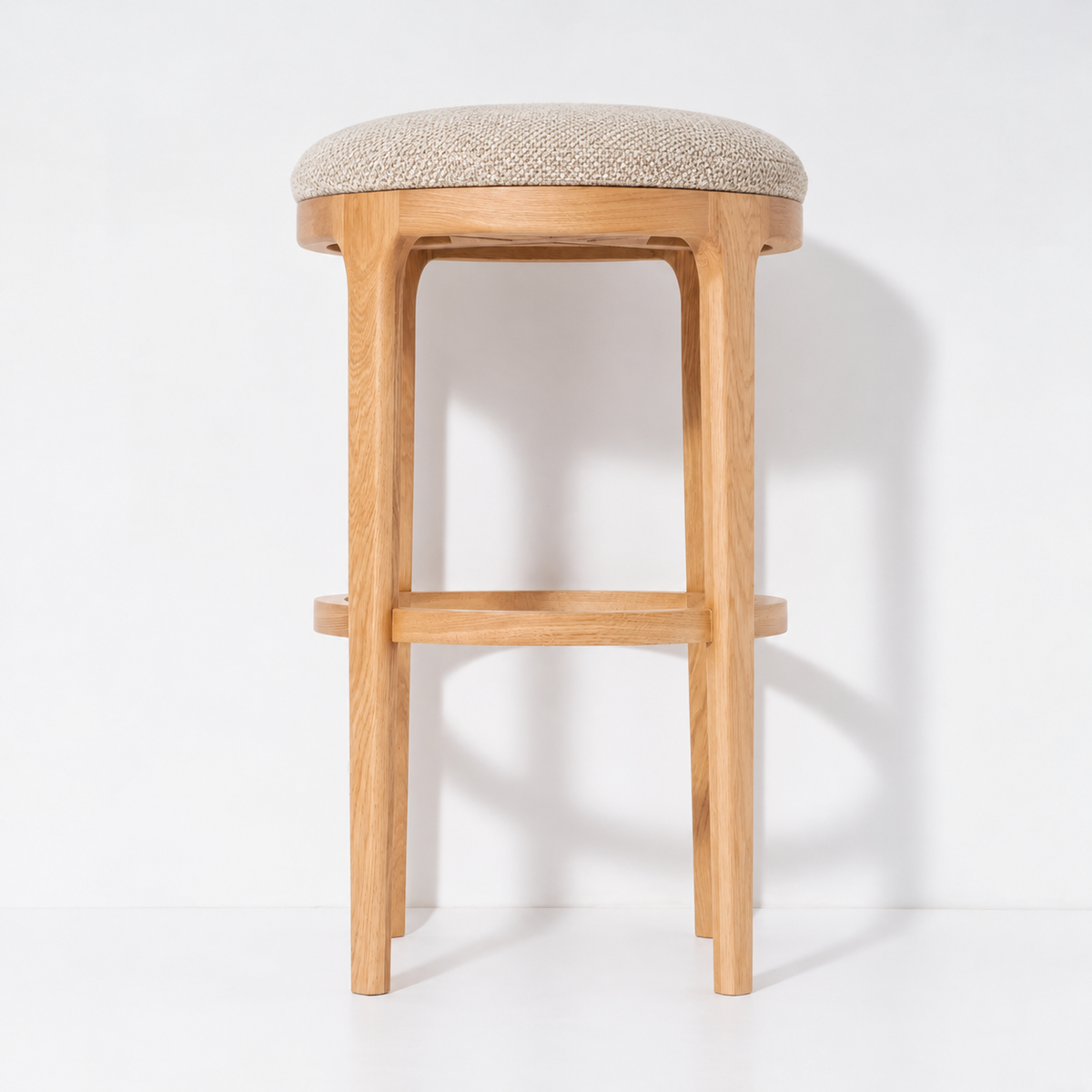 Nature Swivel Bar Stool - American White Oak