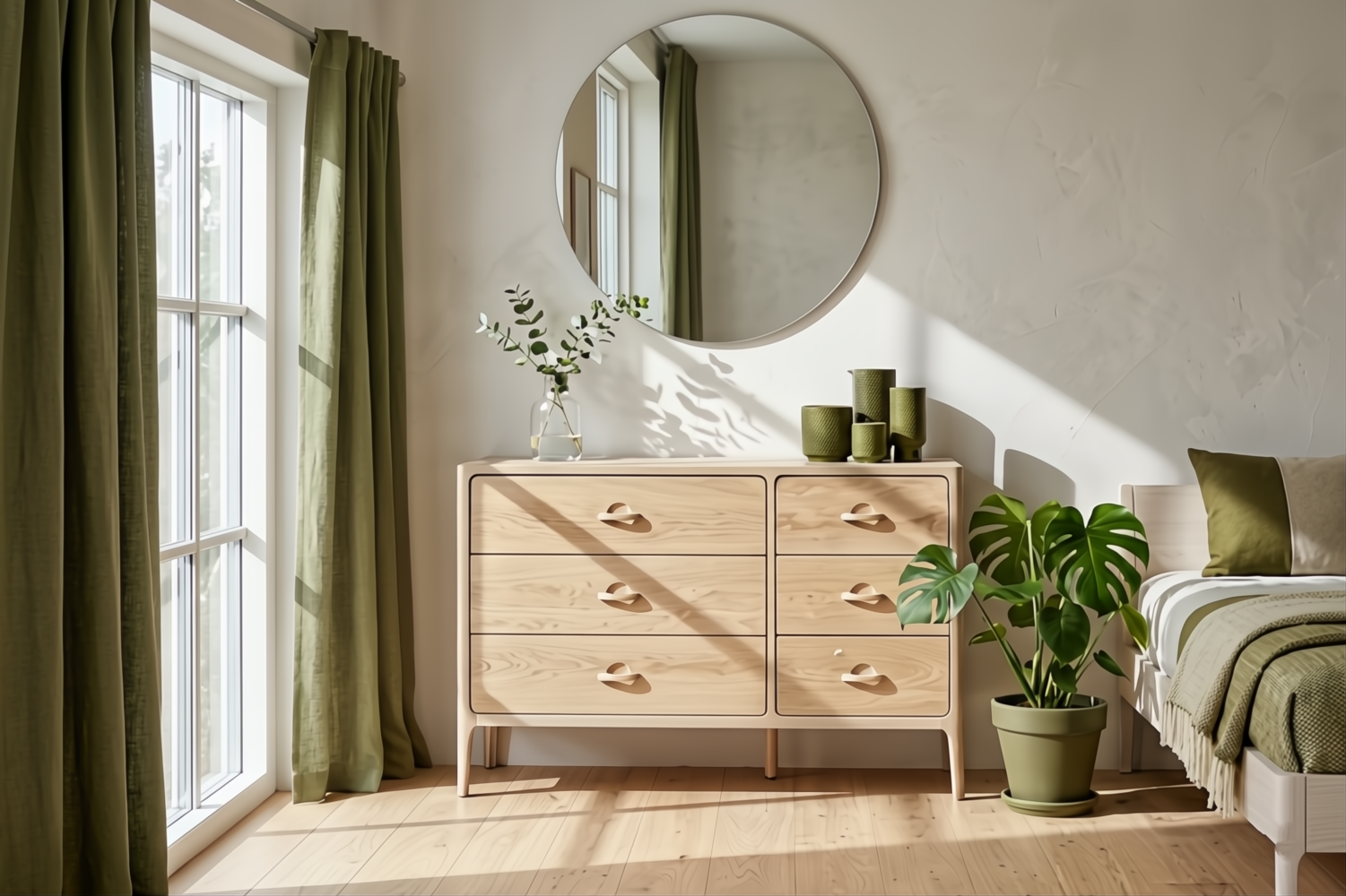 Elin Oak Dresser with 6 Drawers