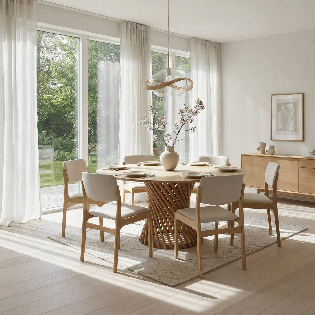 Emma American White Oak Dining Table