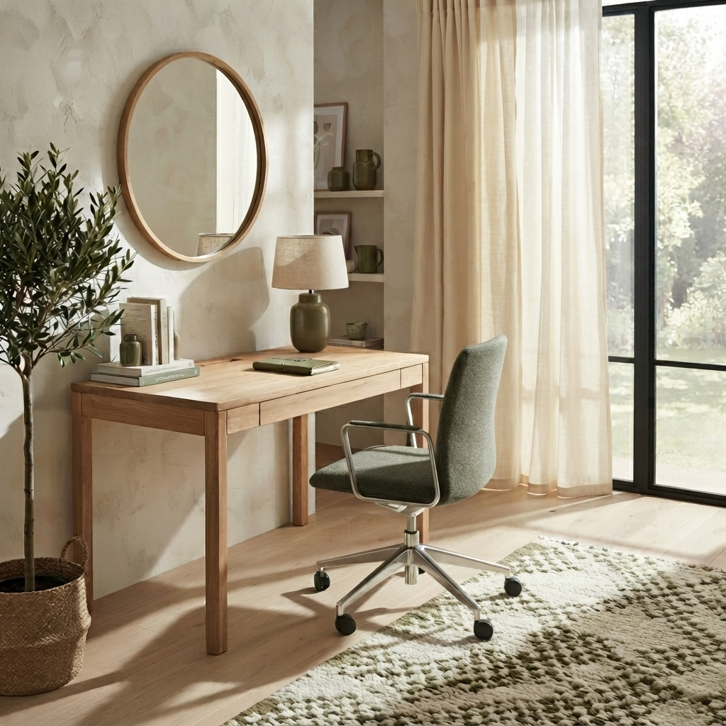 Modern American White Oak Writing Desk Franz