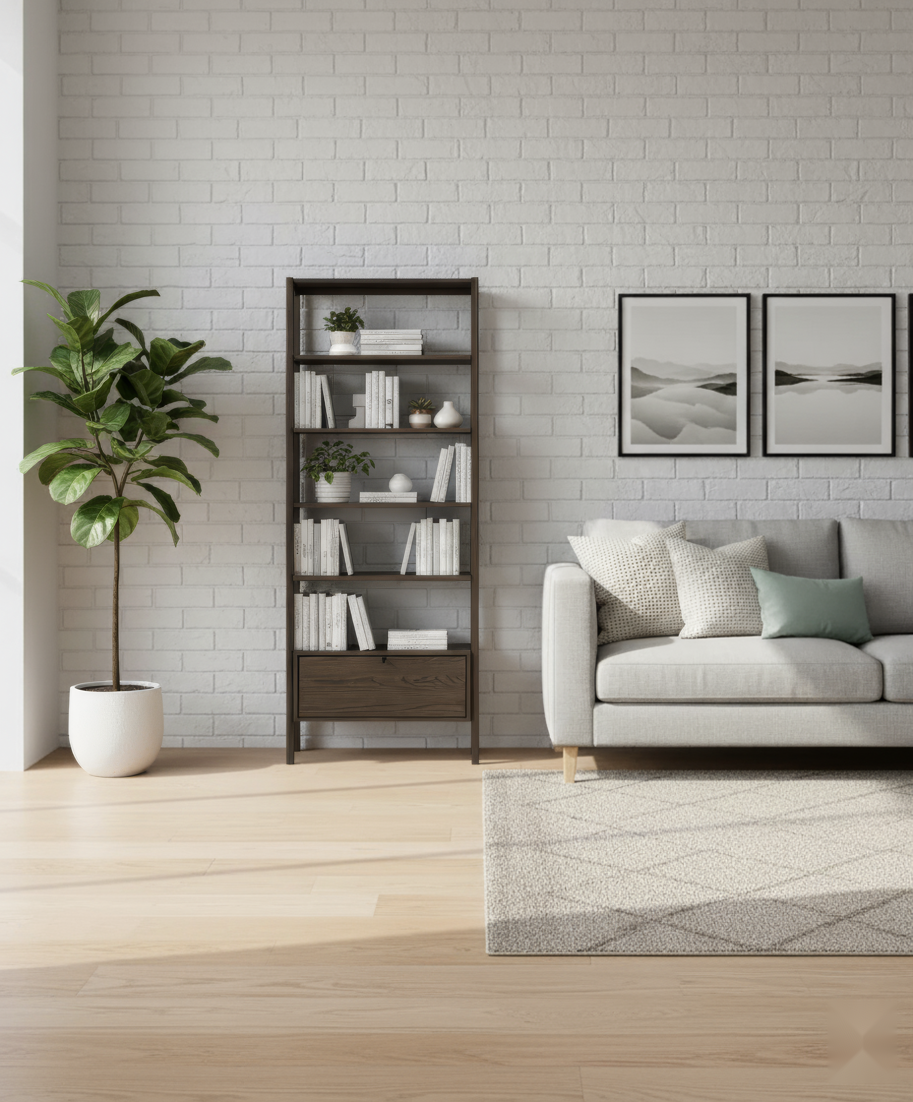 Franz Bookcase – Solid Oak & Veneer
