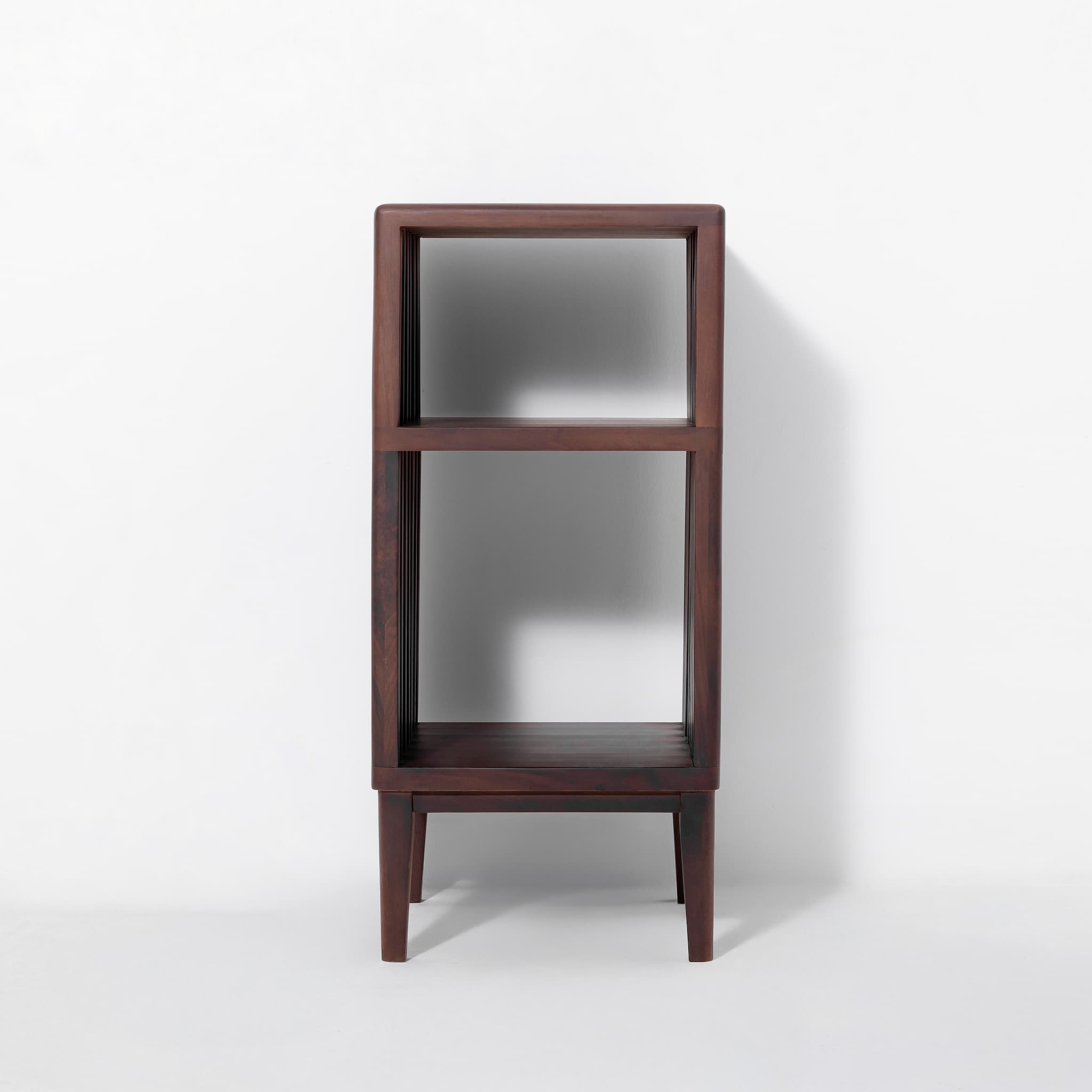 Jack Narrow Side Table/Nightstand – Handcrafted Solid Walnut with open shelving and slender legs, gallery position 1, JACK_NIGHTSTAND_5.jpg