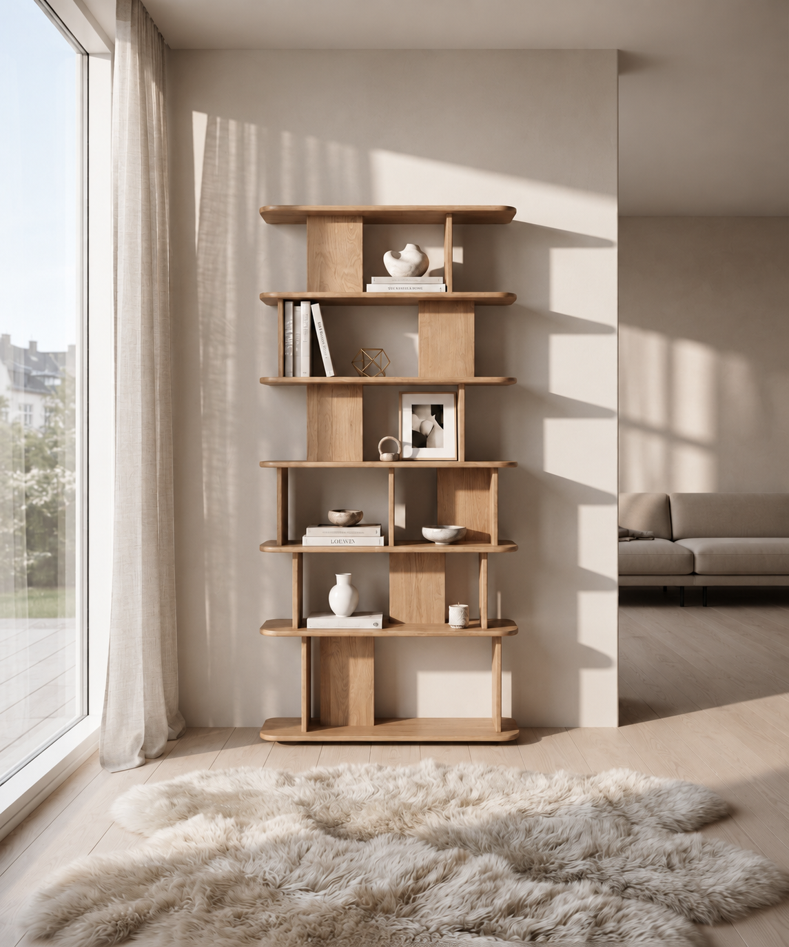 Franz American White Oak Bookshelf 35