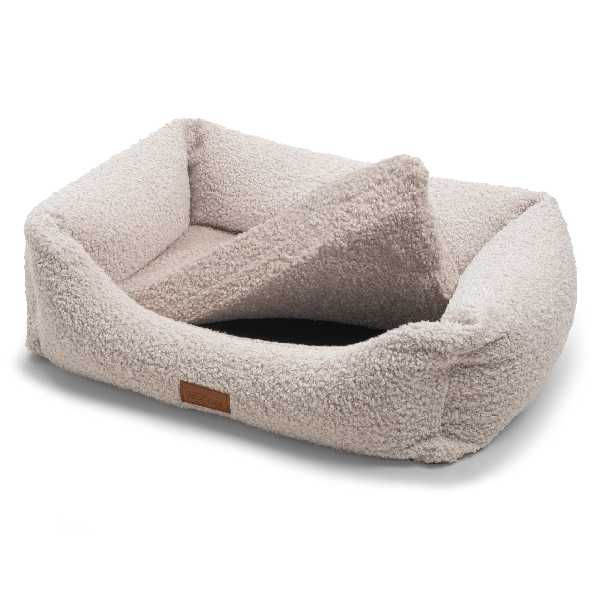 Versatile dog mattress with a removable, machine-washable cover, made with soft sherpa fabric for added comfort