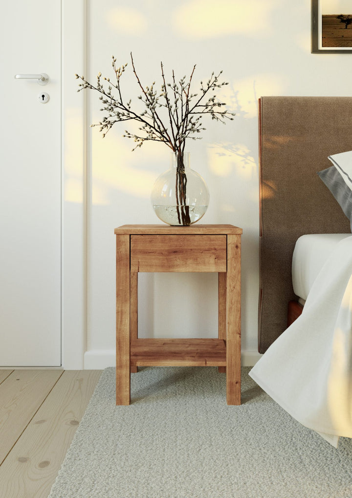 Natural Oak Wood nightstand Tommy