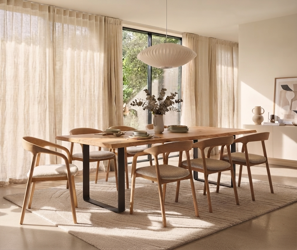 Oaken Dining Table – Handcrafted Solid American White Oak Hardwood
