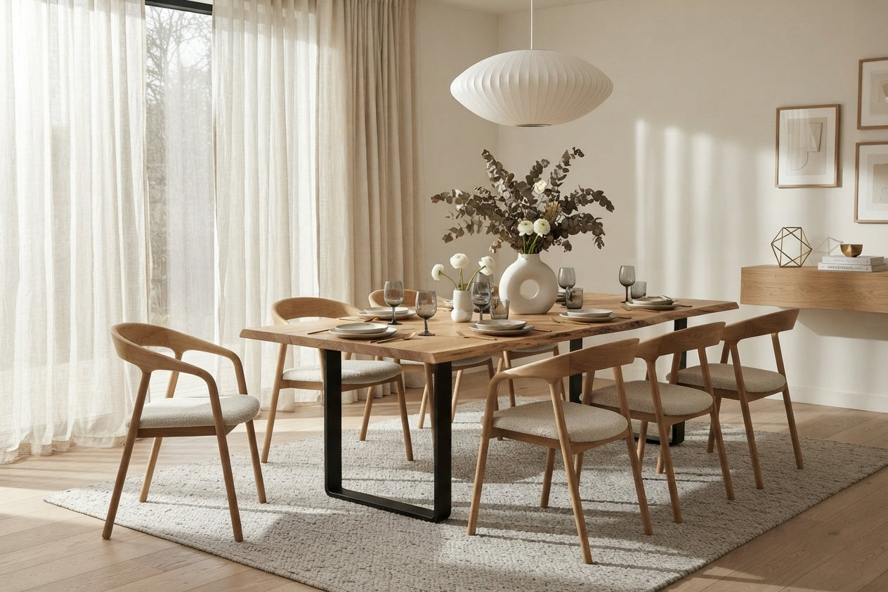 Oaken Dining Table – Handcrafted Solid American White Oak Hardwood