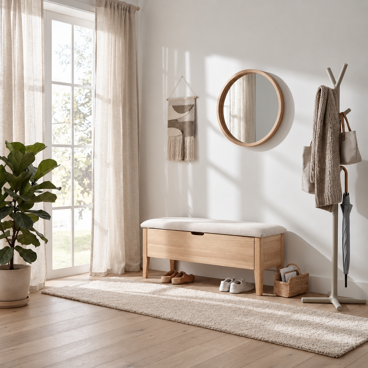 Oslo American White Oak Bench 43" – Riely Fabric