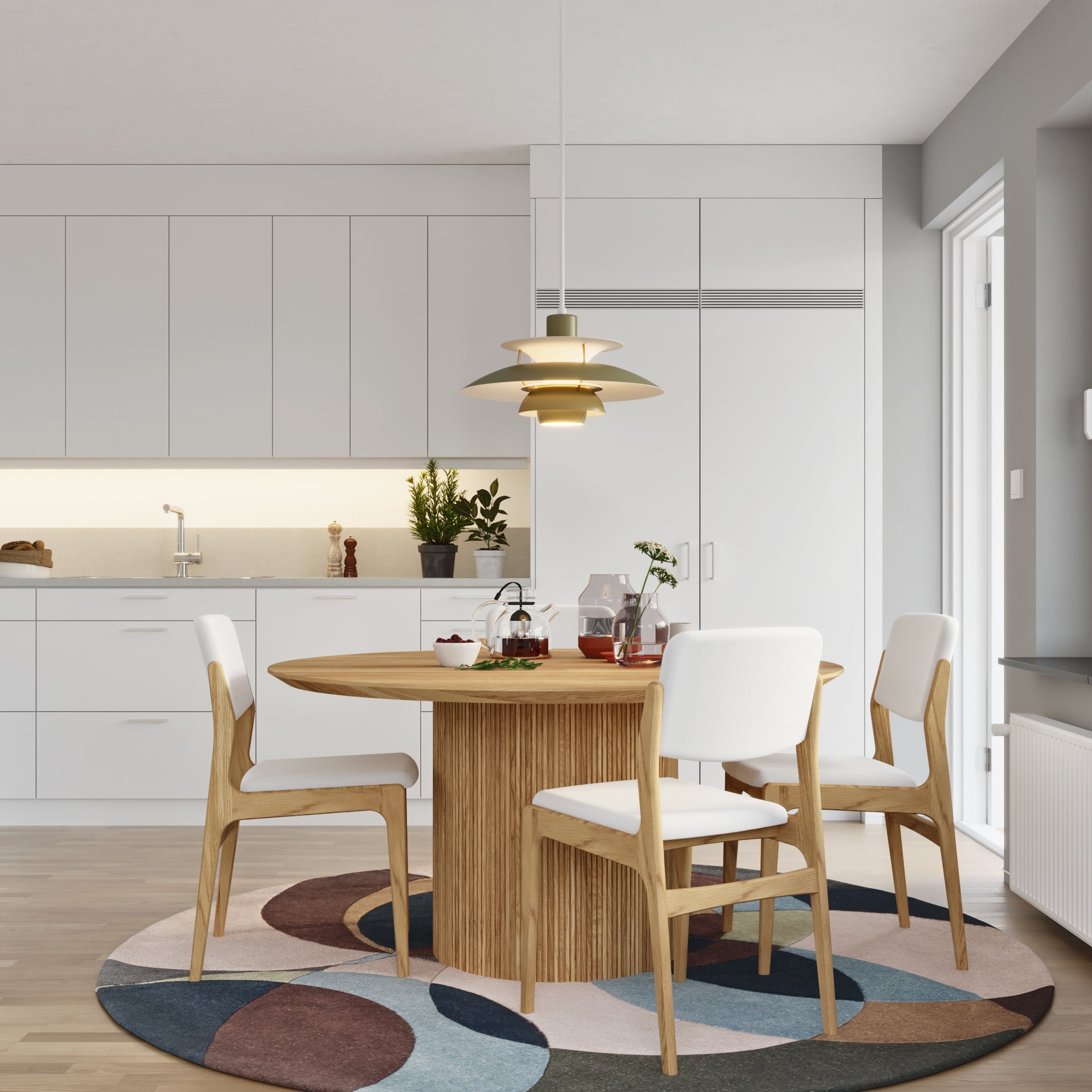 Oslo Round Dining Table – Handcrafted Solid Oak Hardwood