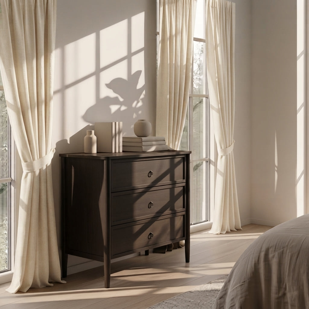 Rose American White Oak Chest of Drawers - Espresso
