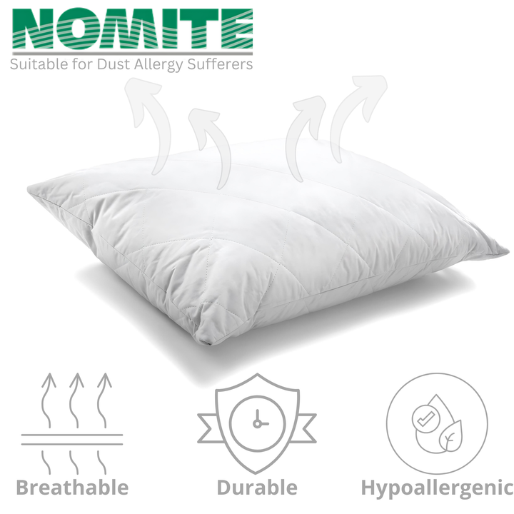 Woodek bed pillows anti allergy features, pillow for people who suffer with allergies