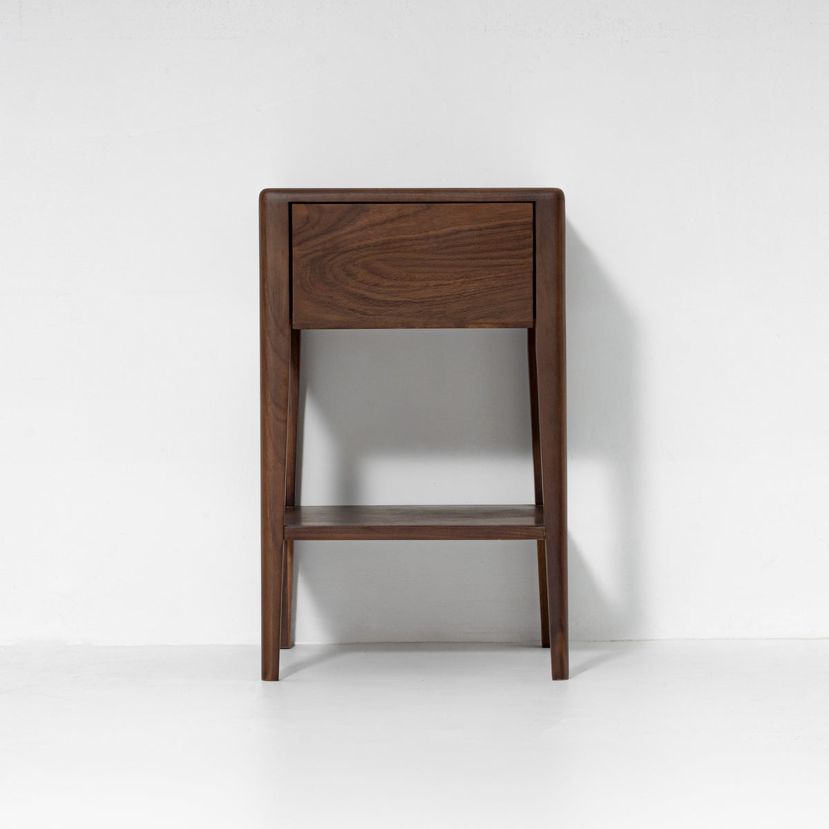 Tom Walnut Nightstand with Drawer