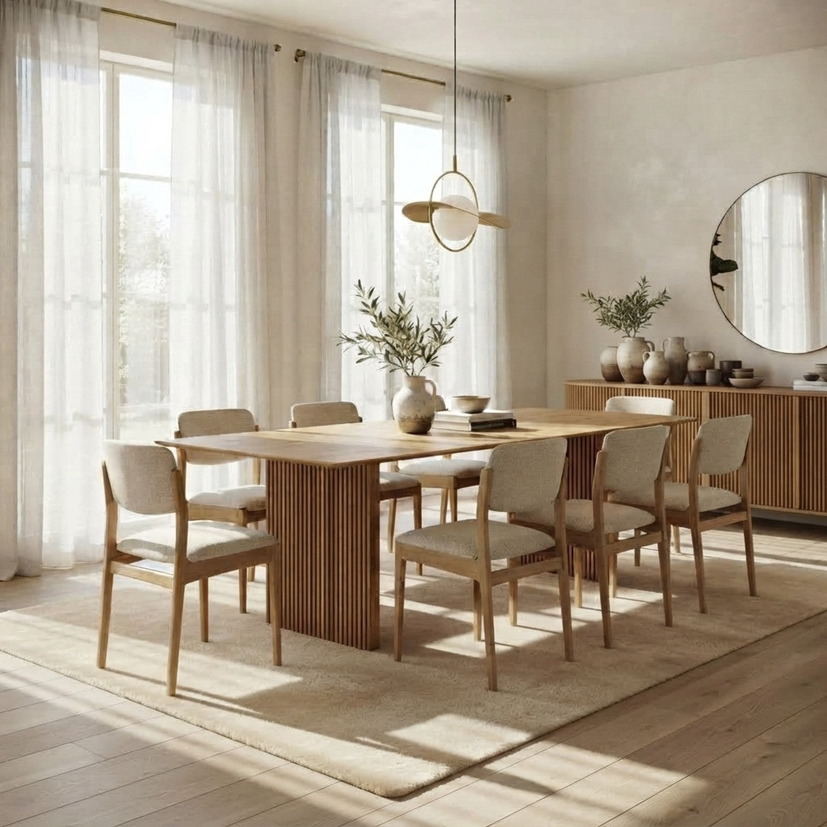 Tommy Solid American White Oak Dining Table – Handcrafted & Extendable