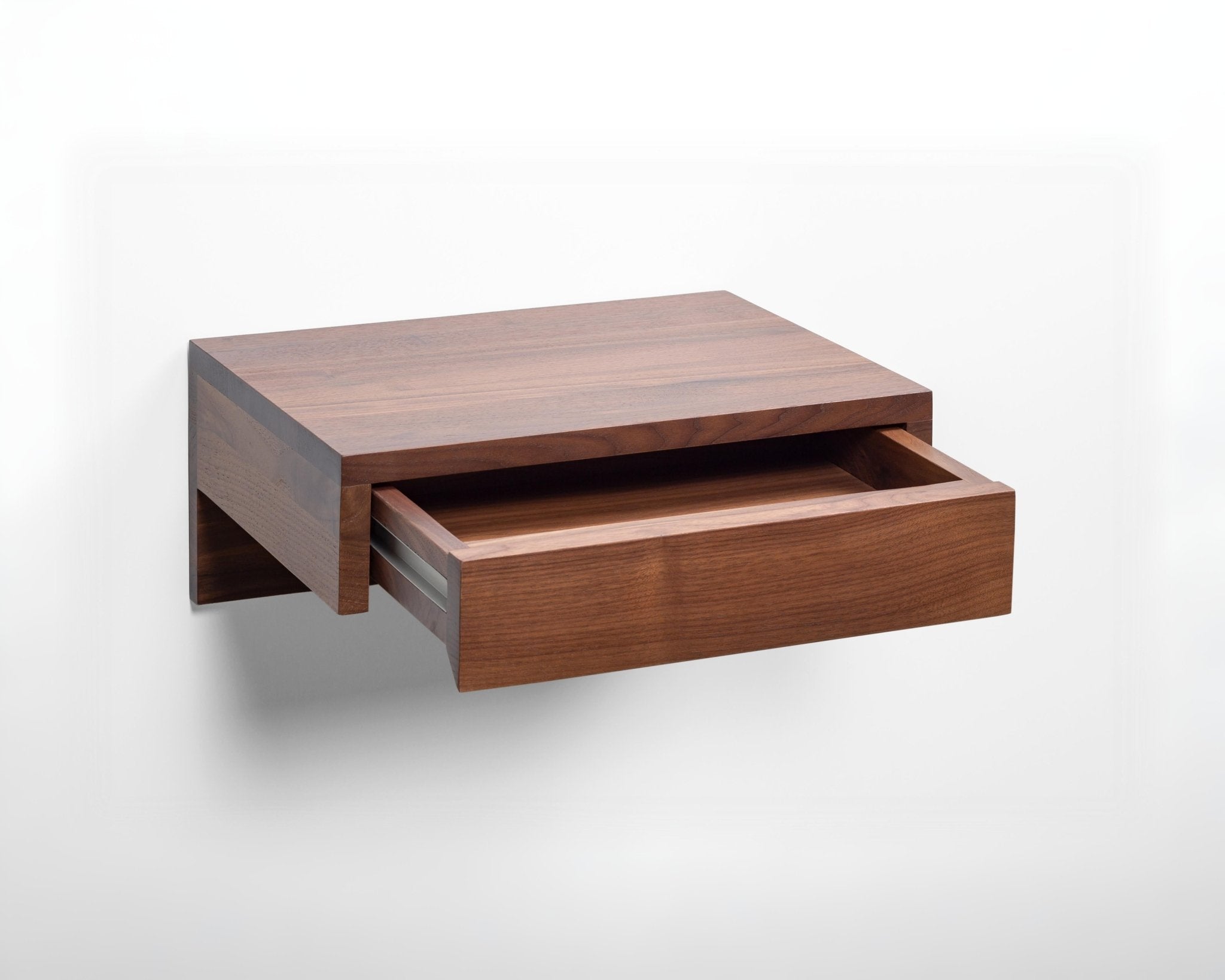 Bo Floating Nightstand in Walnut with a Drawer wall-mounted solid walnut hardwood bedside table open drawer KH_6158_1.jpg