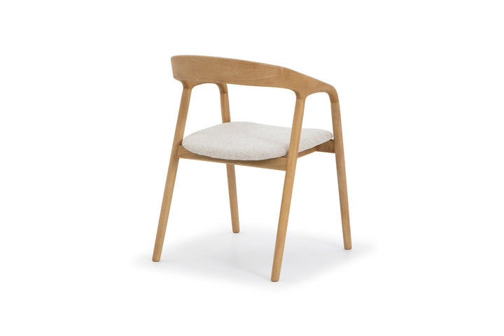 Celeste – Elegant Oak Dining Chair, Cobble Fabric with sculpted natural oak frame and light upholstered seat, gallery position 1 ISO06-01D04H80V11.jpg