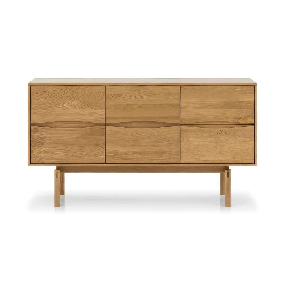 Solid oak sideboard with soft-close storage and minimalist contemporary design