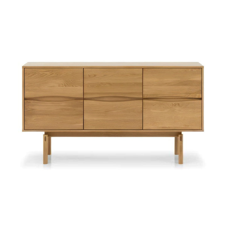 Solid oak sideboard with soft-close storage and minimalist contemporary design