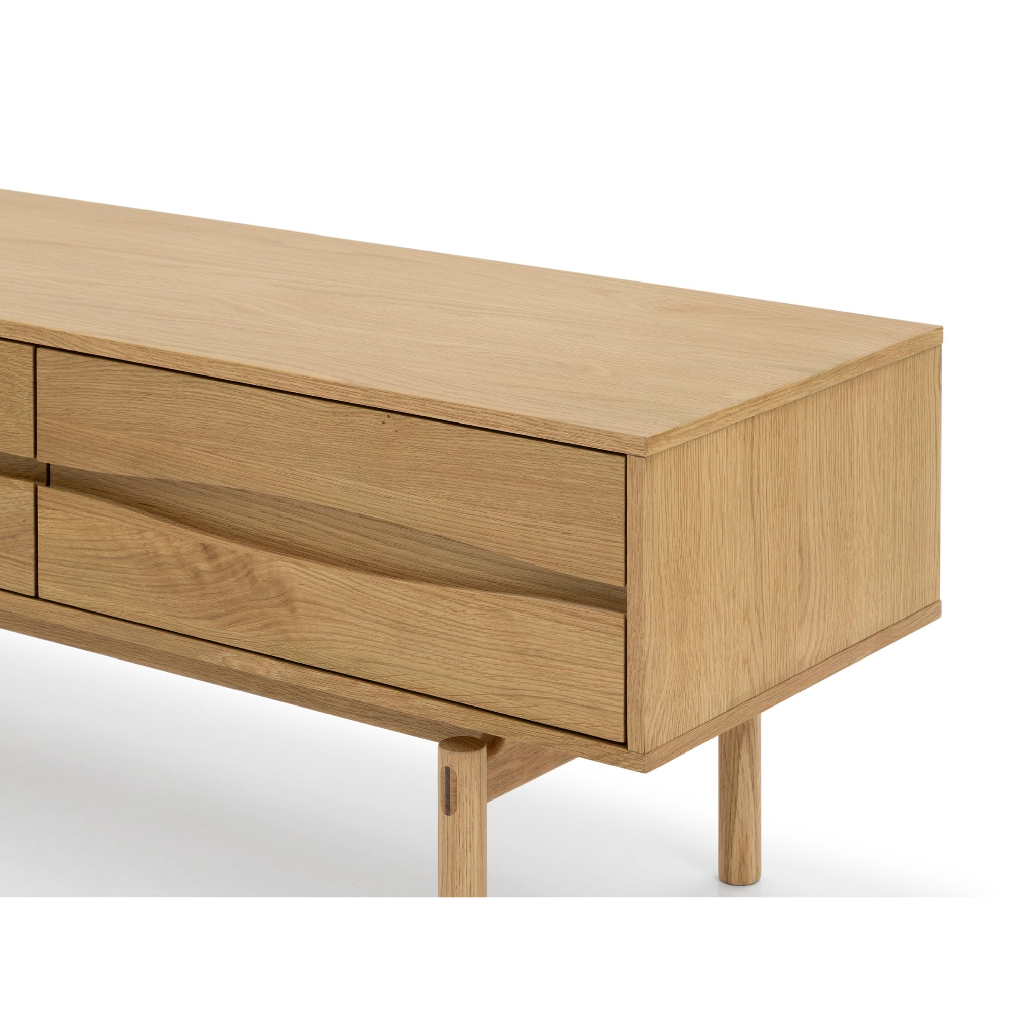 Celeste Solid Oak Media Console – Handcrafted TV Cabinet with solid oak wood, minimalist Scandinavian design, and smooth drawer fronts, gallery 1.