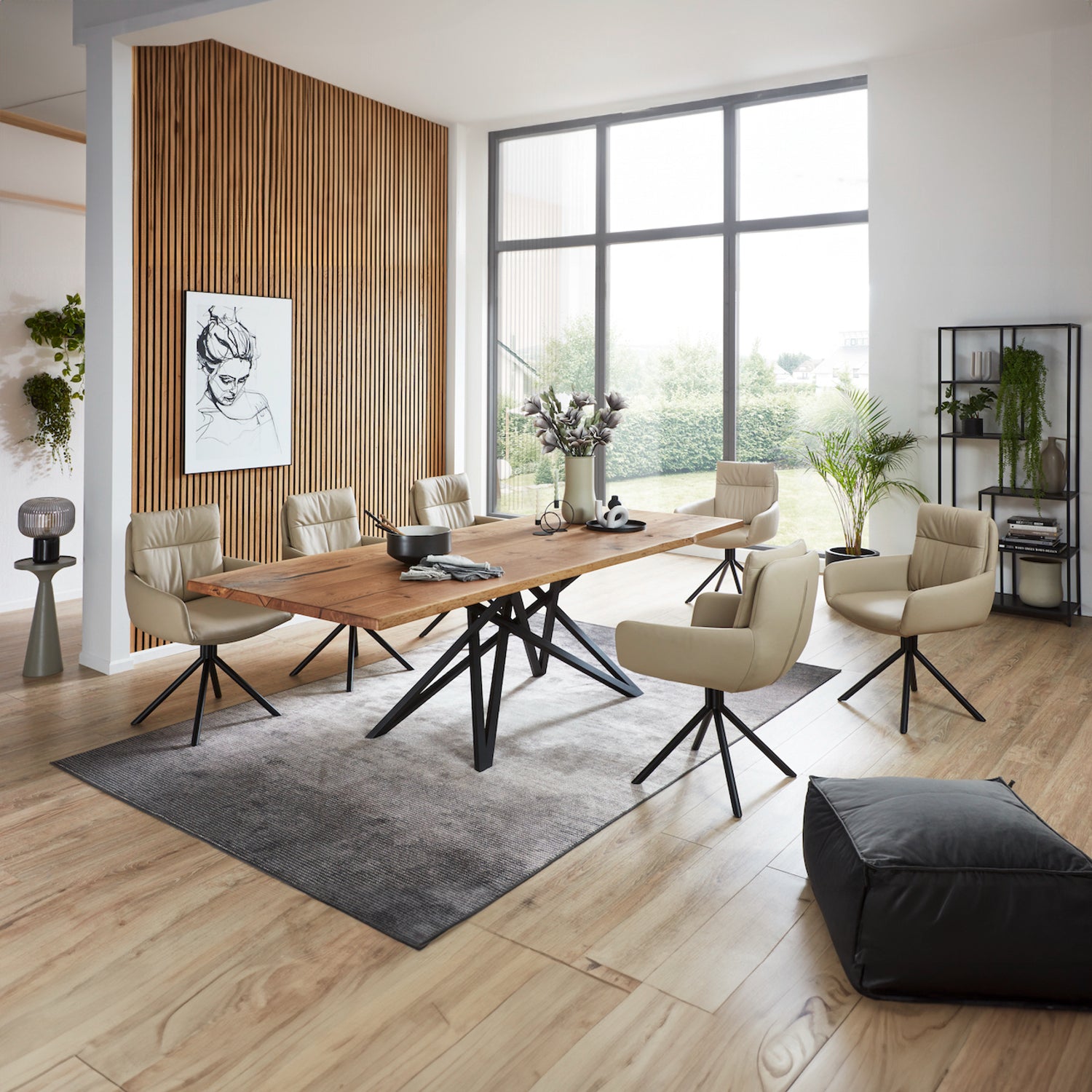 GRETA Dining Table – Handcrafted Solid Oak Hardwood