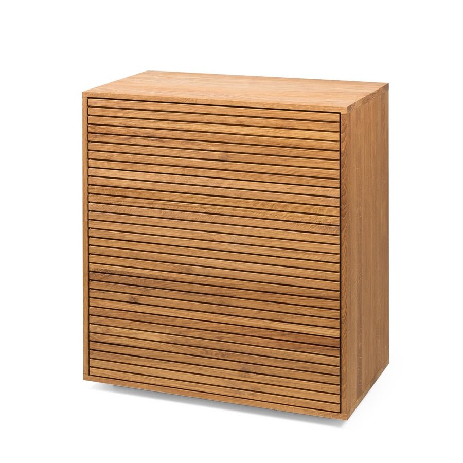 Emma Solid Oak Ribbed Dresser 4 Drawers – WoodekDesign