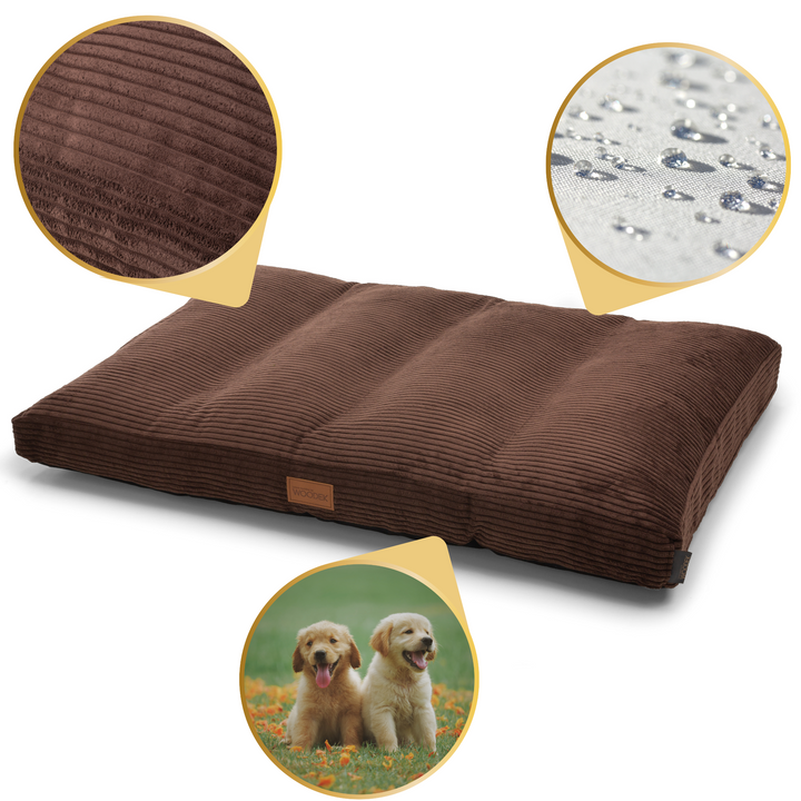 orthopedic dog bed Teddy in dark brown colour with removable and washable cover