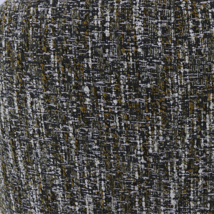 Franz – Green Fabric Armchair with Oak Legs close-up on multicolored textured green fabric upholstery detail, gallery position 1, file Tugitool-Franz-Roheline-kangas-9.webp