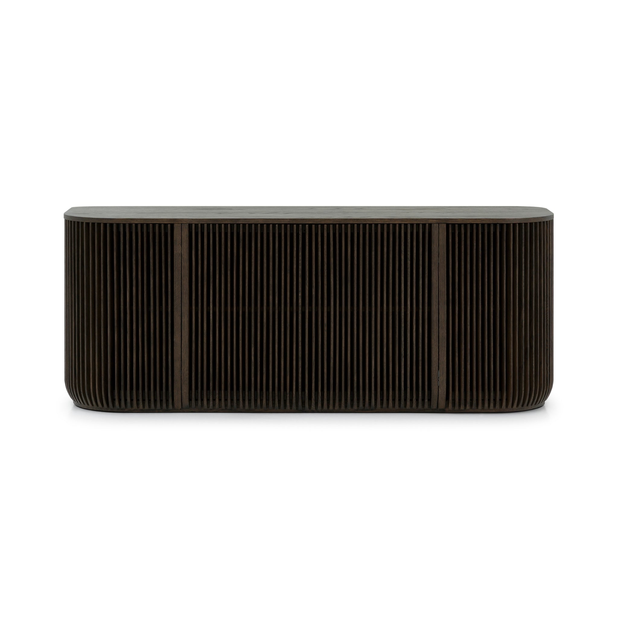 Franz Oak Sideboard - Espresso Finish with ribbed door panels and rounded edges in minimalist solid oak wood, gallery position 1, Kummut-Franz-Espresso-2.jpg