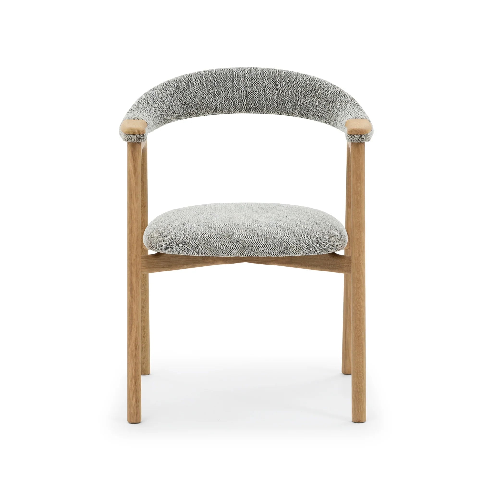Elegant wooden dining chair in Noel fabric, Franz collection