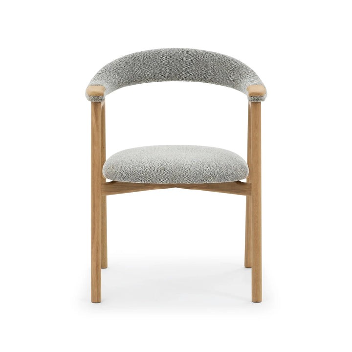 Elegant wooden dining chair in Noel fabric, Franz collection