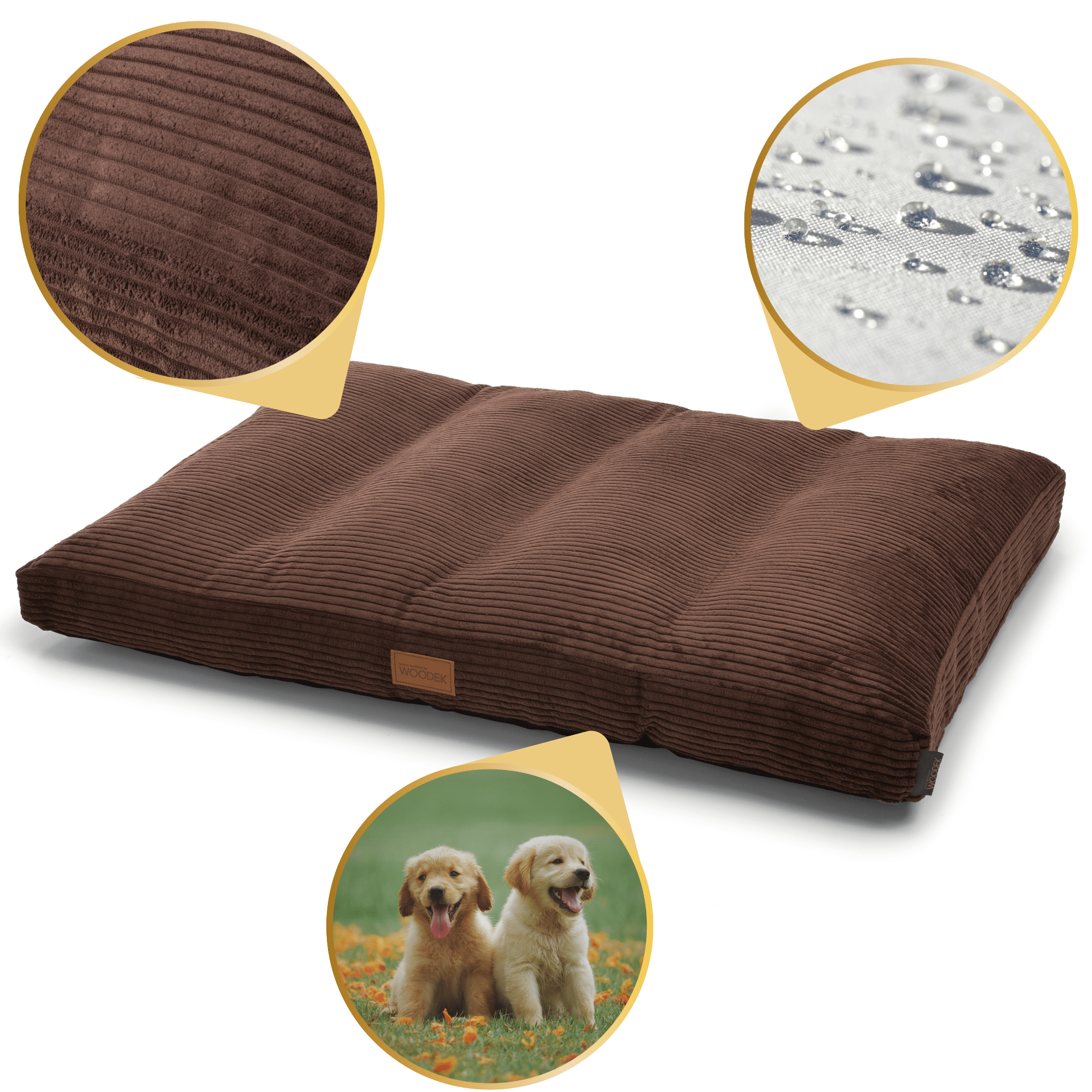orthopedic dog bed Teddy in dark brown colour with removable and washable cover