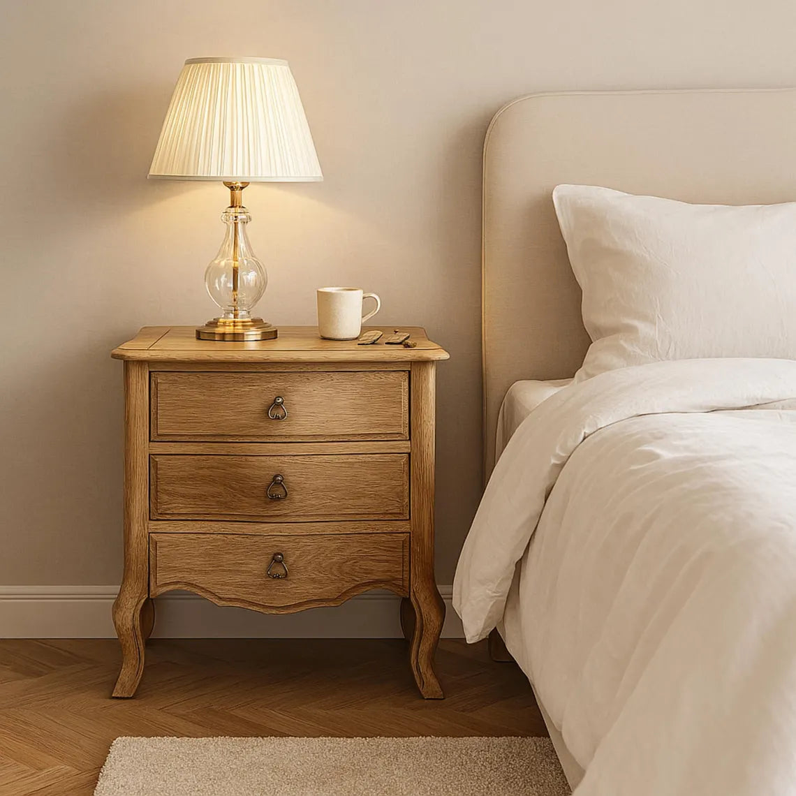 Handcrafted Mid-Century Modern Oak Nightstand Harry