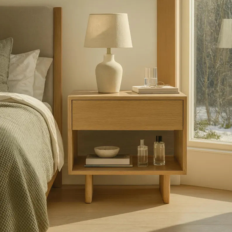 Celeste - Handmade Solid Oak Nightstand