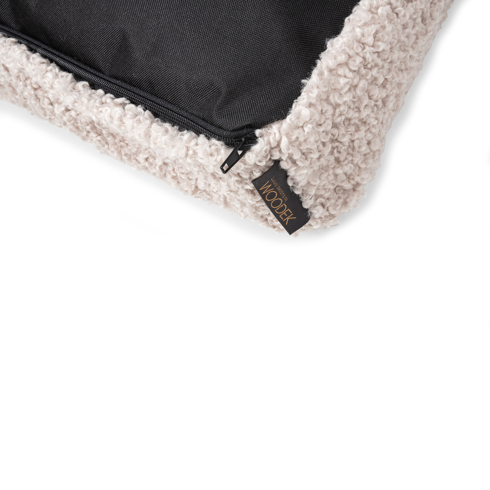 Teddy medium beige ergonomic dog mattress with removable cover, mattress bottom fabric