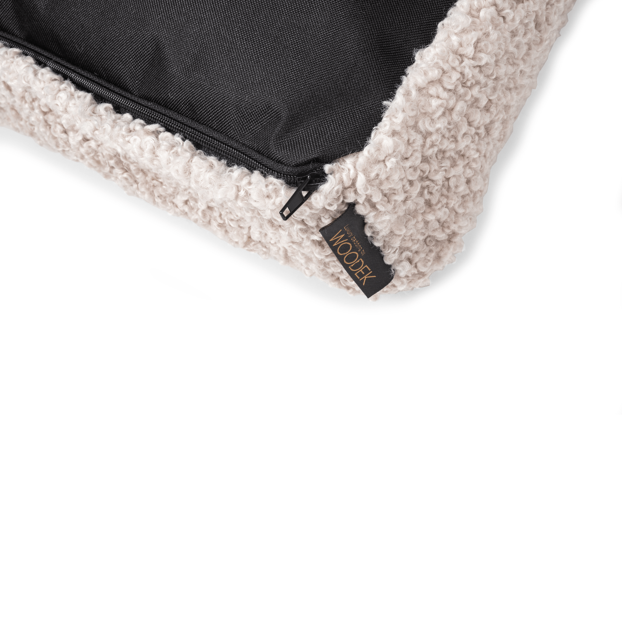 Teddy medium beige ergonomic dog mattress with removable cover, mattress bottom fabric