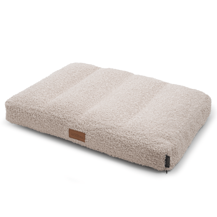 Teddy medium beige ergonomic dog mattress with removable cover