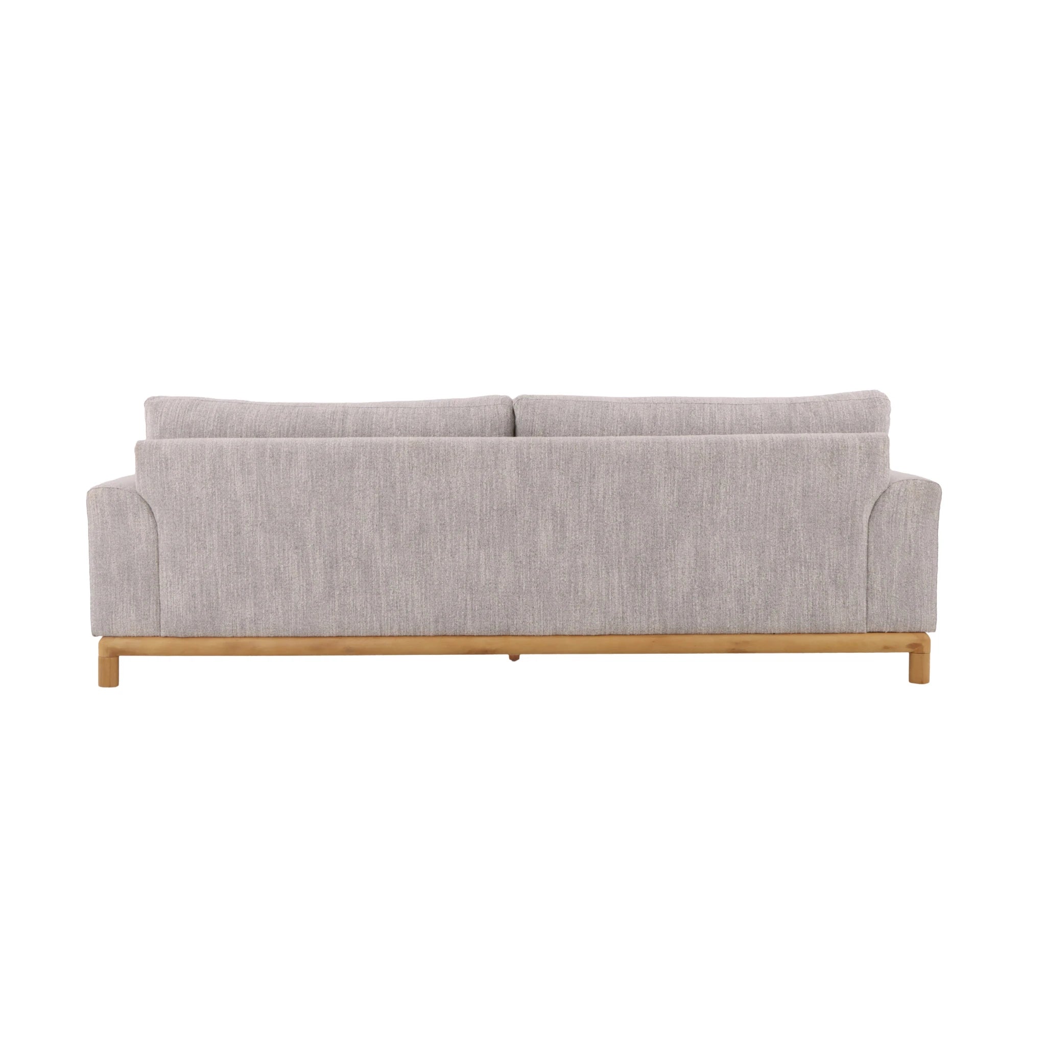 Modern Wooden Sofa Celeste - Leigh Fabric in light gray with solid oak base, minimalist Scandinavian design, gallery position 1, file Diivan-Celeste-Leight-4.webp