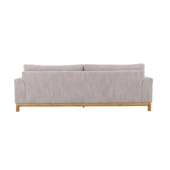 Modern Wooden Sofa Celeste - Leigh Fabric in light gray with solid oak base, minimalist Scandinavian design, gallery position 1, file Diivan-Celeste-Leight-4.webp