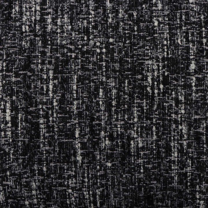 Nature – Black Fabric Armchair with Oak Legs close-up on textured black-and-white woven fabric detail, gallery position 1, Tugitool-Nature-Must-kangas-9.webp