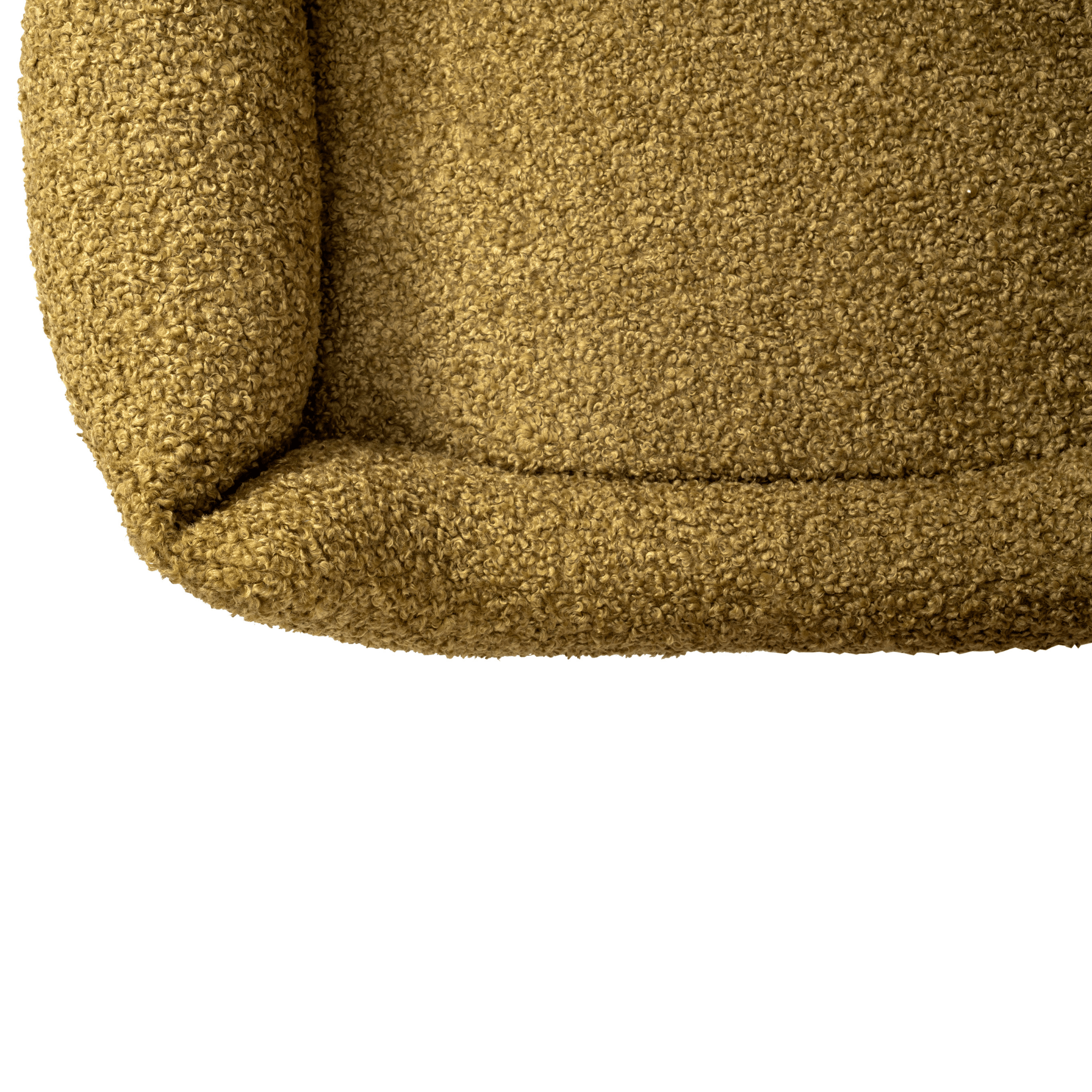Top-down view of a durable and plush dog bed with raised bolsters, designed for orthopedic support
