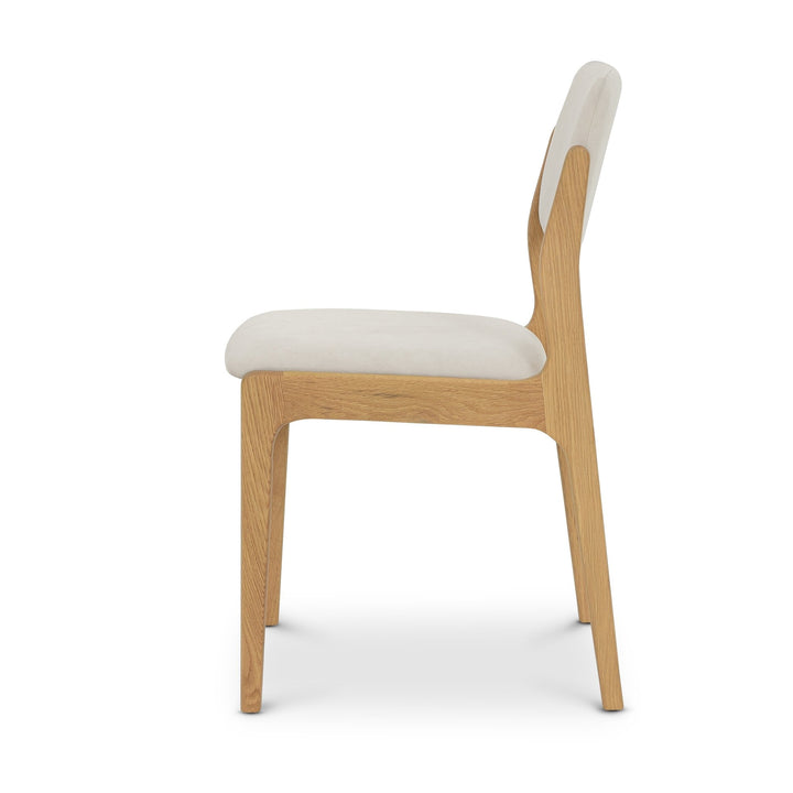 Oslo Dining Chair - Riley fabric with natural oak frame, cushioned seat and backrest, minimalist Scandinavian design, gallery position 1, OSLOCHAIR-RIELY111_3.jpg