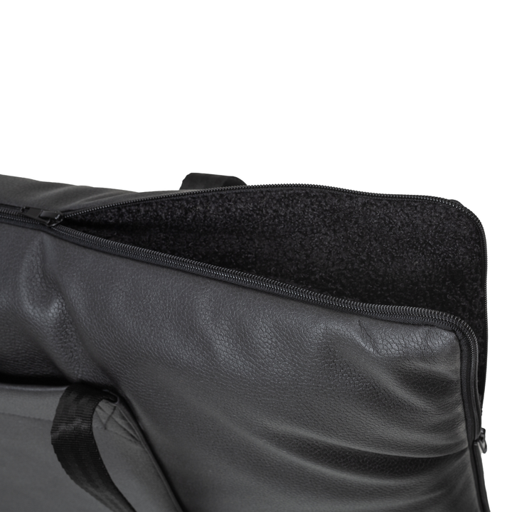 2 in 1 pet mattress and pet bag in black colour, zipper detail image