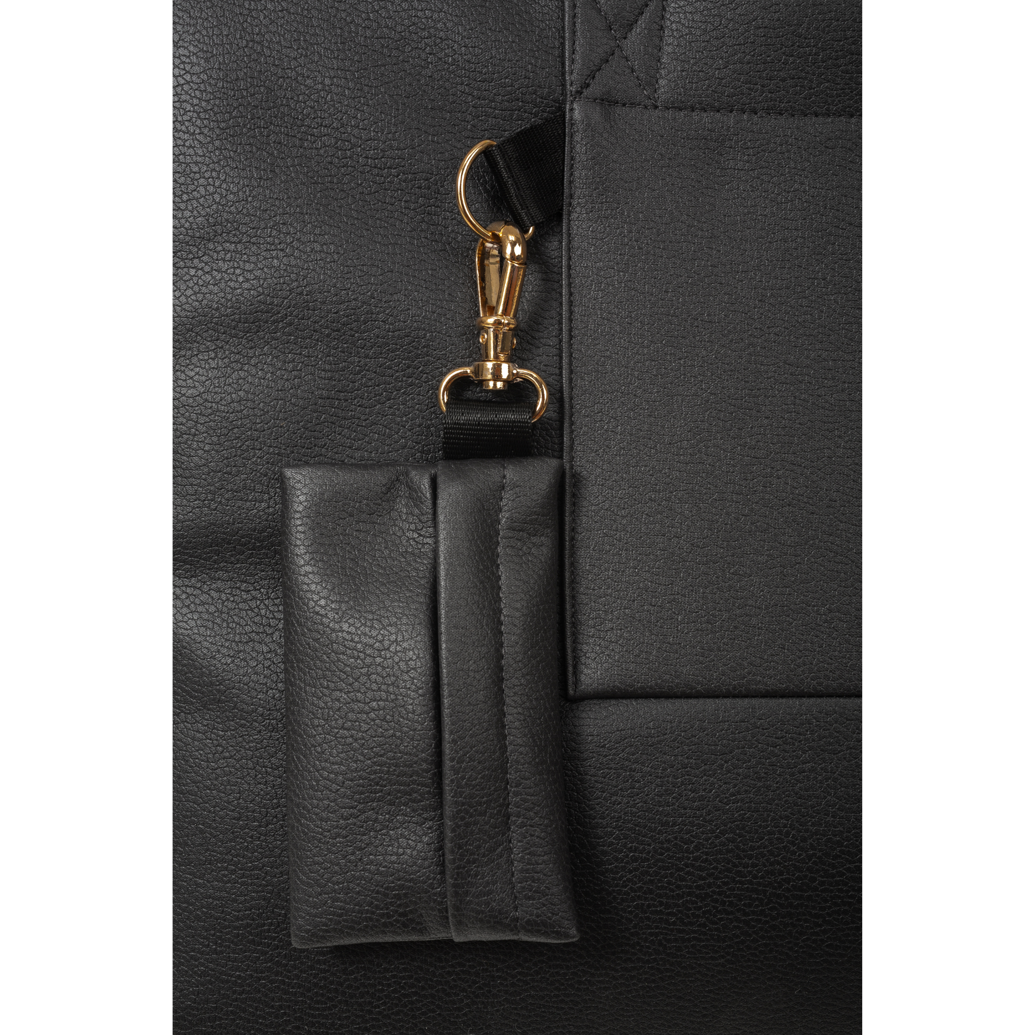 2 in 1 pet mattress and pet bag in black colour, detail image