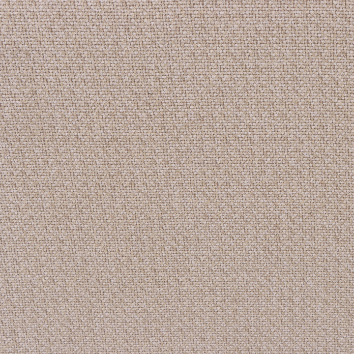 Theo – Beige Swivel Armchair with Wooden Accents close-up on fine beige fabric texture
