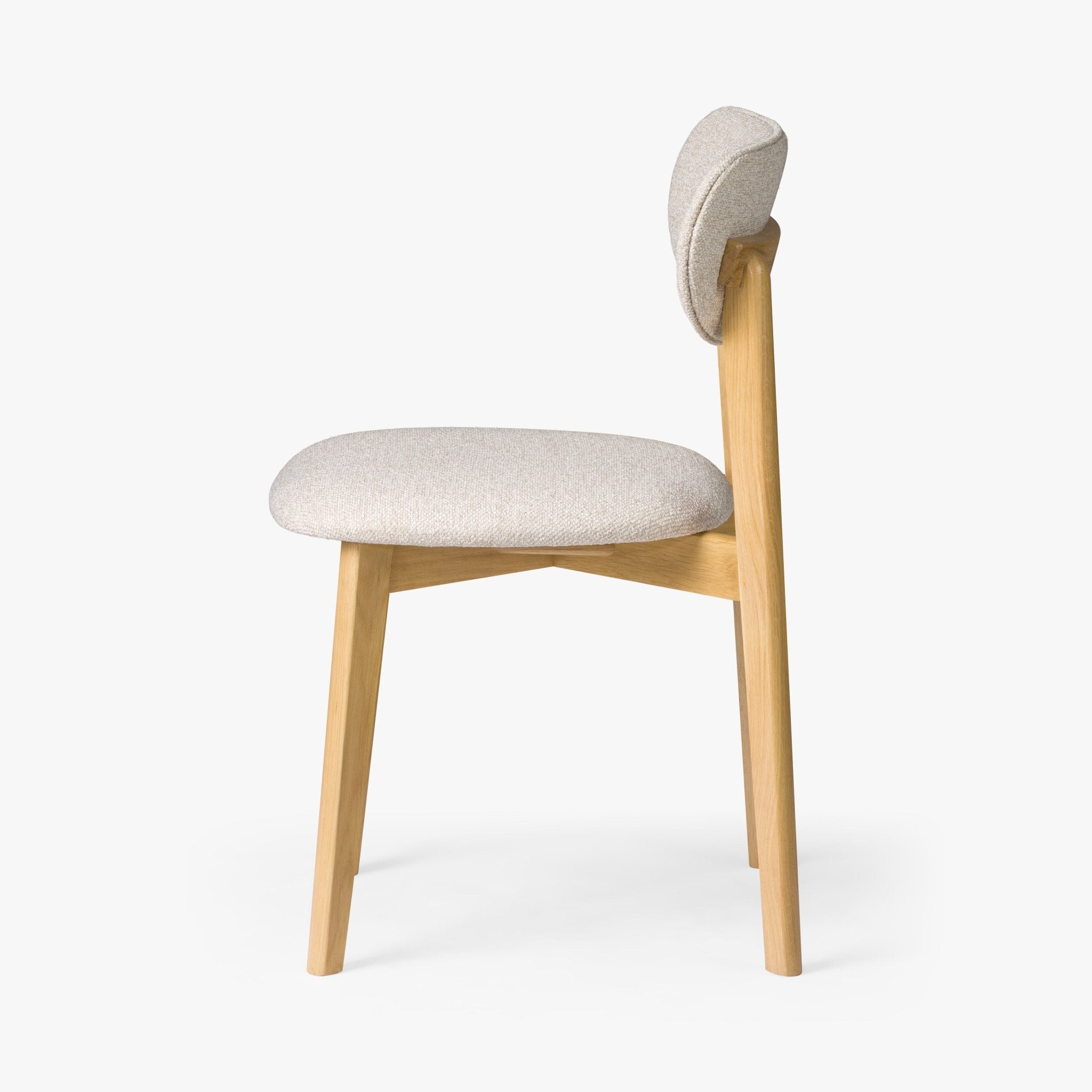 Theo - Scandinavian Oak Dining Chair, Cobble Fabric, Set of 2 with minimalist solid oak frame and light textured fabric upholstery, gallery position 1 Turin-NH361903-WDC-NT-011.jpg