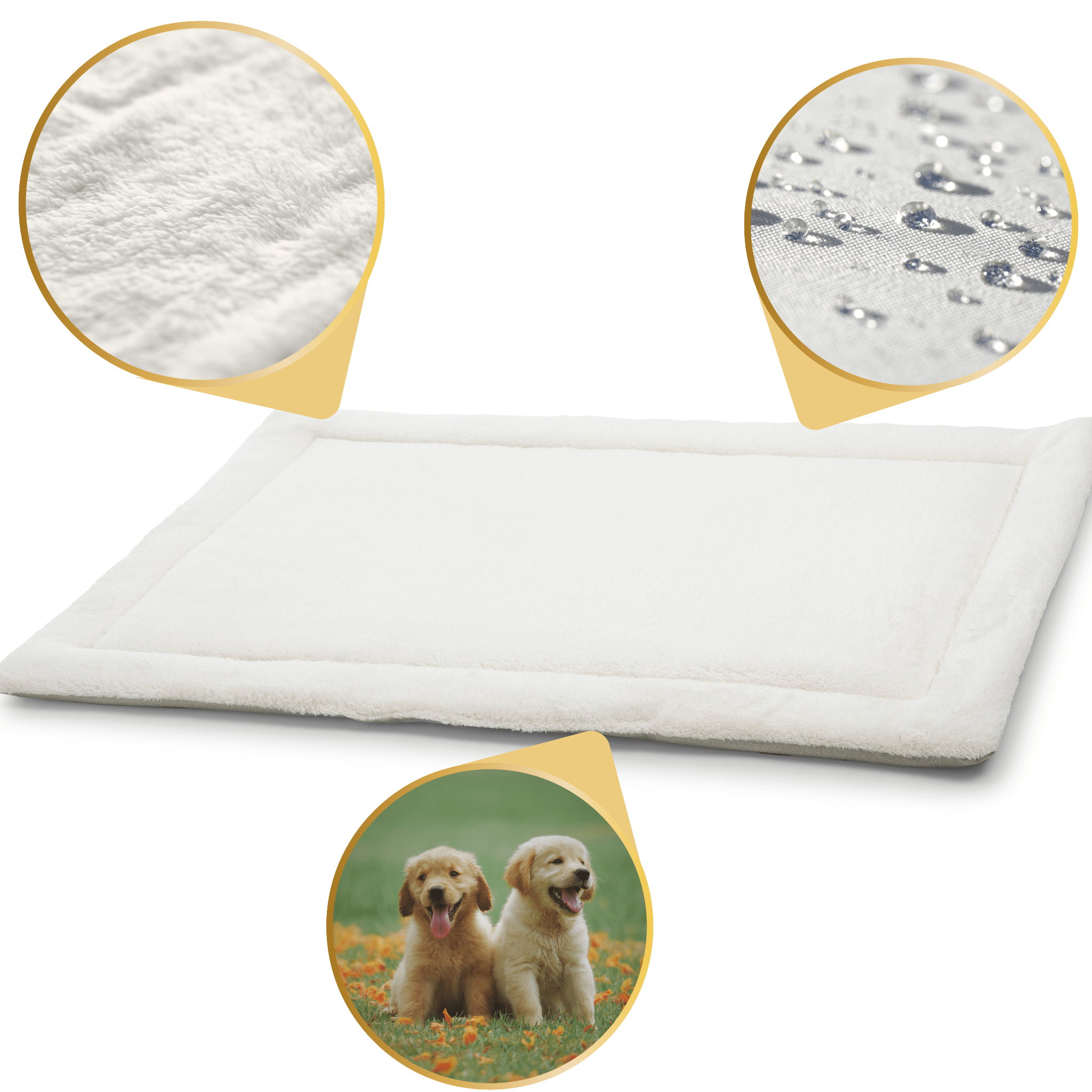 Teddy sofa cover, dog blanket in white, fabric white