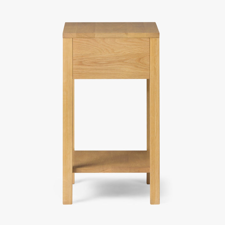Tommy Nightstand with Drawer – Solid American Oak with straight legs, slim profile, and natural oak wood grain, gallery position 1 NH461801-WNS-NT-008.jpg